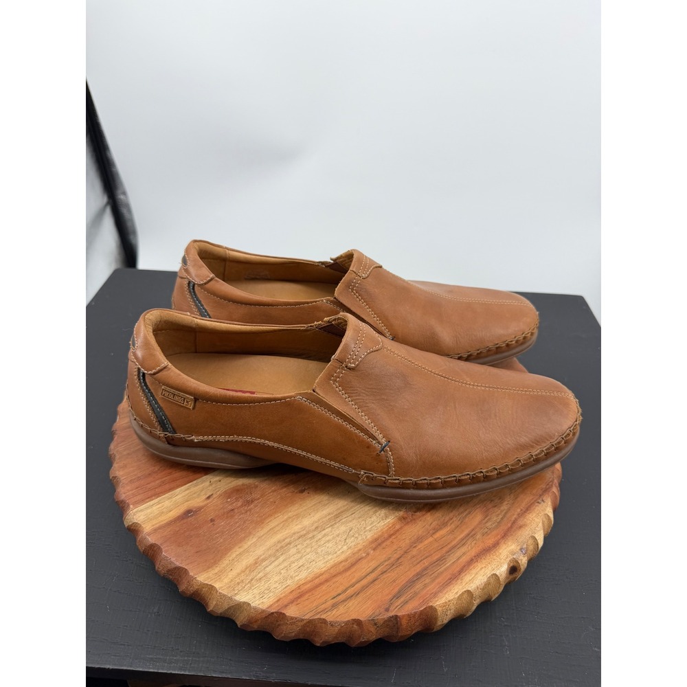 Pikolinos San Telmo Loafers Mens 46 12.5-13 Tan Leather Slip On Moc Toe Shoes
